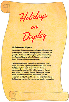 Holidays On Display: Intro Panel