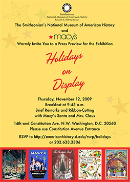 Holidays On Display: Press Preview Invite