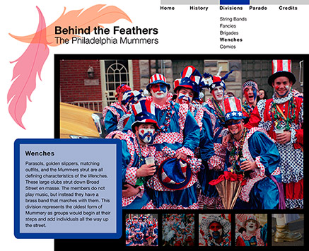 Philadelphia Mummers Interface: Wenches