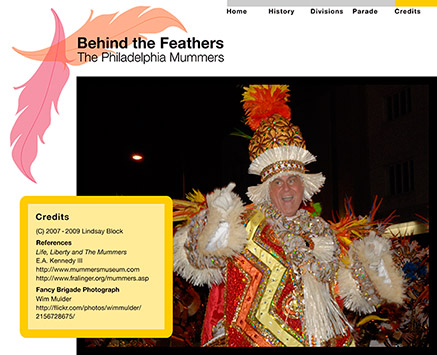 Philadelphia Mummers Interface: Credits